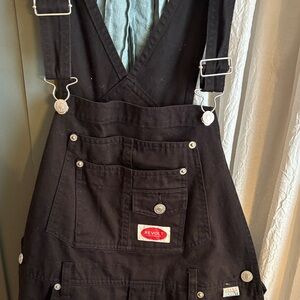 Revo Jet Black Women's Jeans Overalls